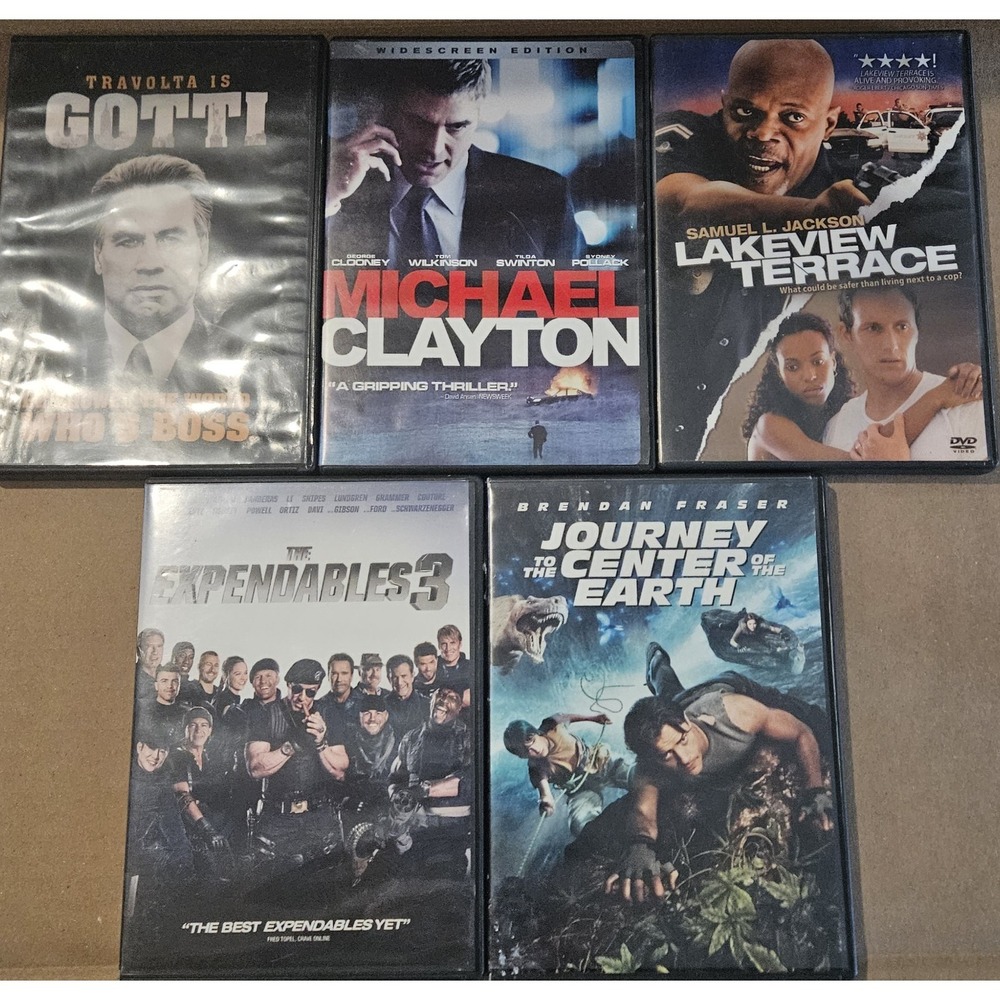 DVD Movie Lot Action Thriller Gotti Michael Clayton Expendables‎ 3 Samuel L...